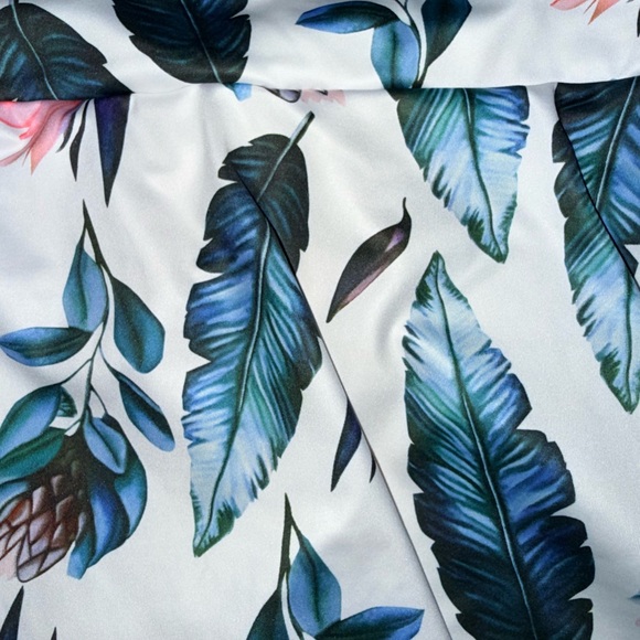 Floral Blue and Pink Women's Skort - Picture 4 of 5